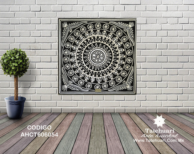 Cuadro o Tabla de Estambre AHCT606054 - TATEHUARI, arte huichol
