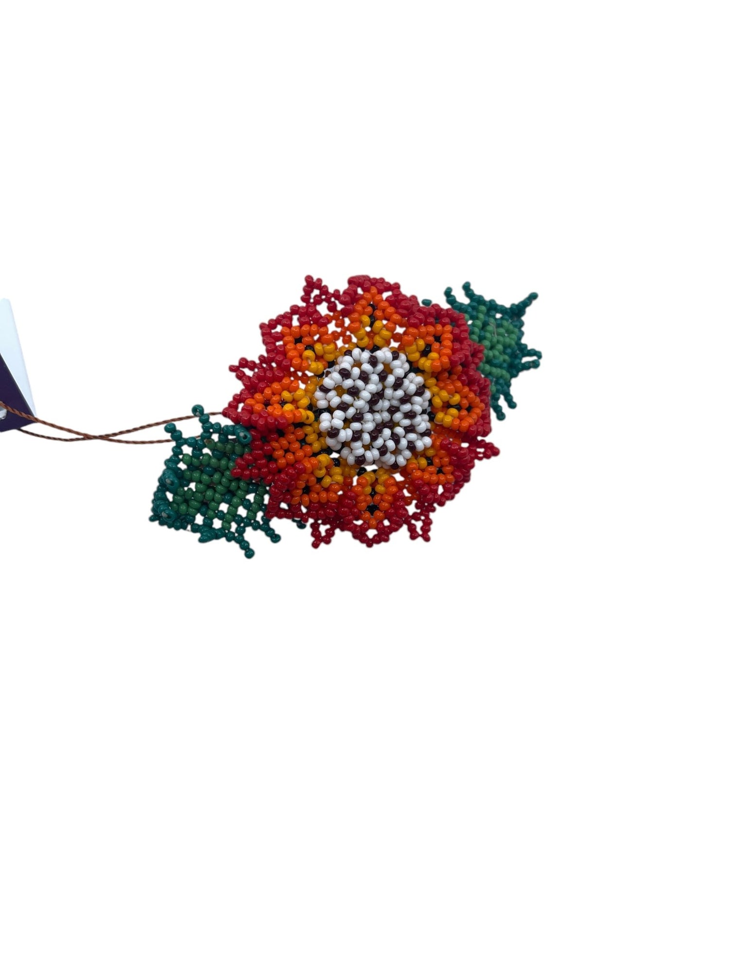 Broche en perles Girsolrojo04