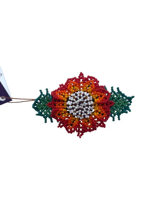 Broche en perles Girsolrojo04