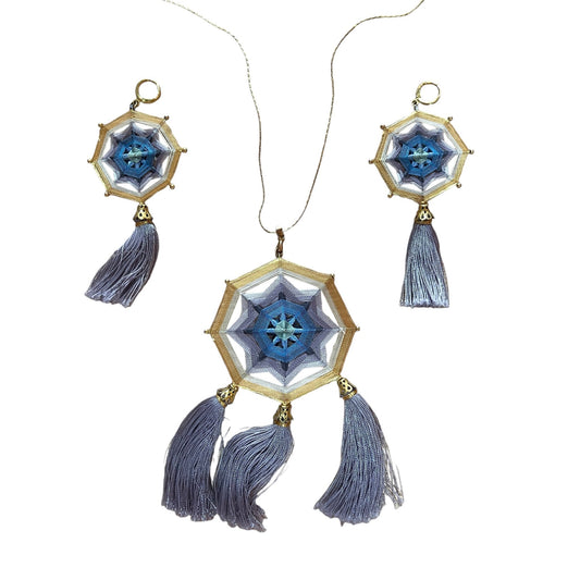 Collier Mandala Gris