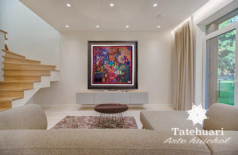 Cuadro o Tabla de Estambre AHCT606053 - TATEHUARI, arte huichol