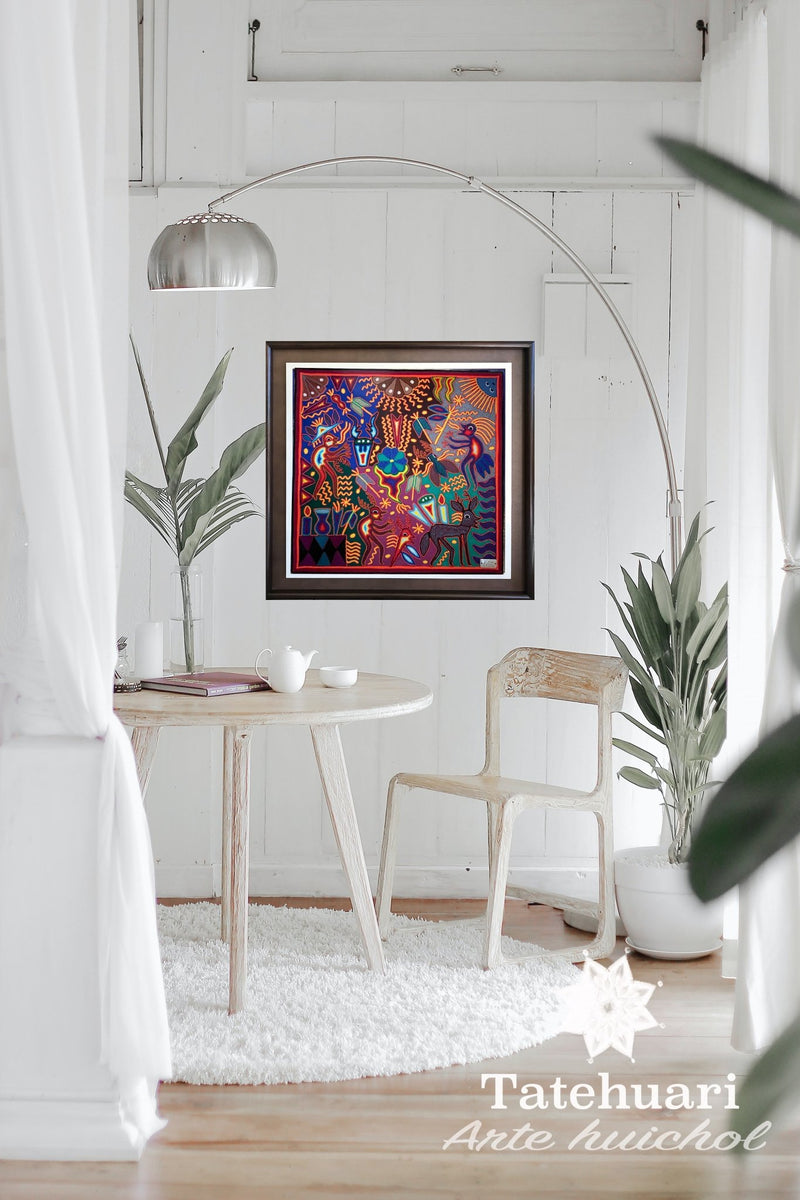 Cuadro o Tabla de Estambre AHCT606053 - TATEHUARI, arte huichol