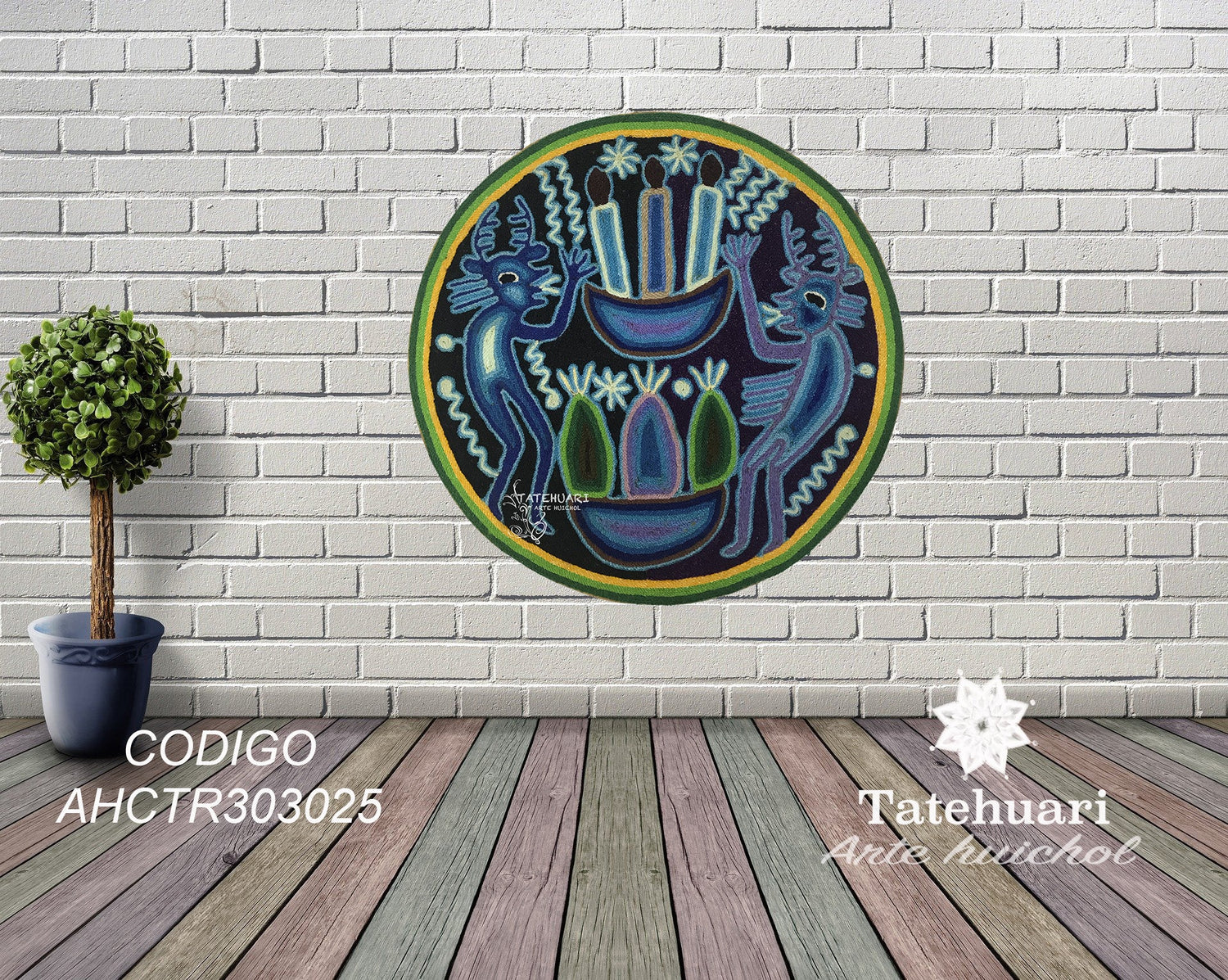 Cuadro de Estambre 303025 - TATEHUARI, arte huichol