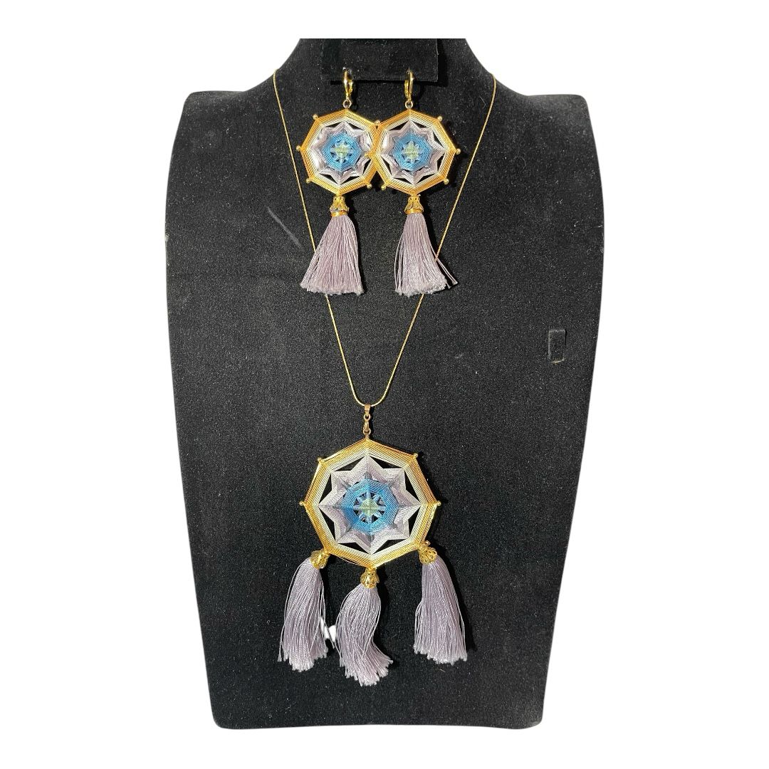 Collier Mandala Gris