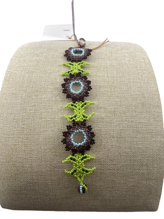 Bracelet Chaquira PC04floresmoradas