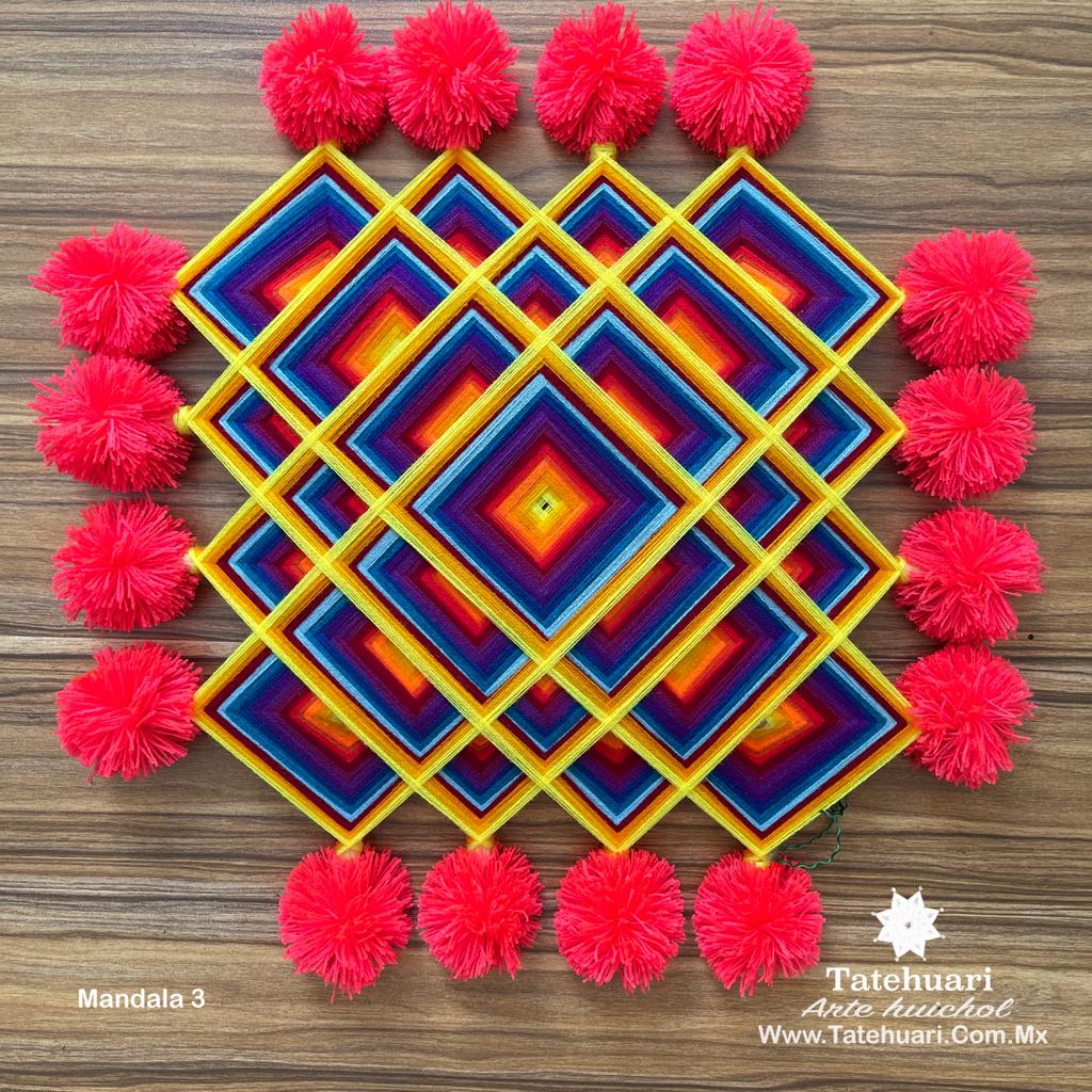 Ojo De Dios Mandala - MAN02 - TATEHUARI, arte huichol