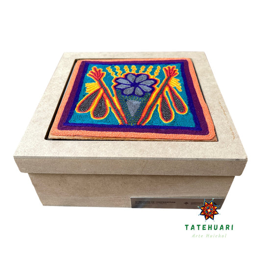 Large Wooden Box - Huichol Crafts