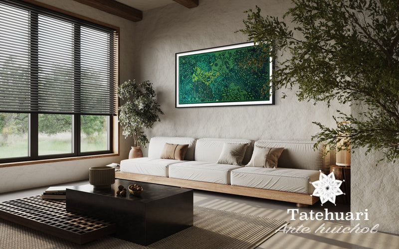 Cuadro o Tabla de Estambre 100 x 200 cms - TATEHUARI, arte huichol