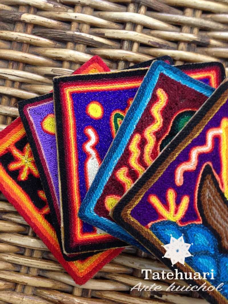 15 x 15 cm paintings - Huichol crafts
