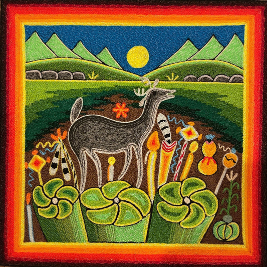 Cuadro de Estambre 303094 - TATEHUARI, arte huichol