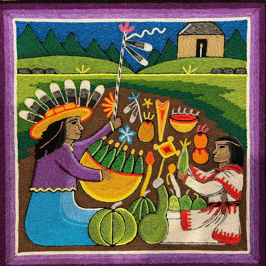 Cuadro de Estambre 3030100 - TATEHUARI, arte huichol