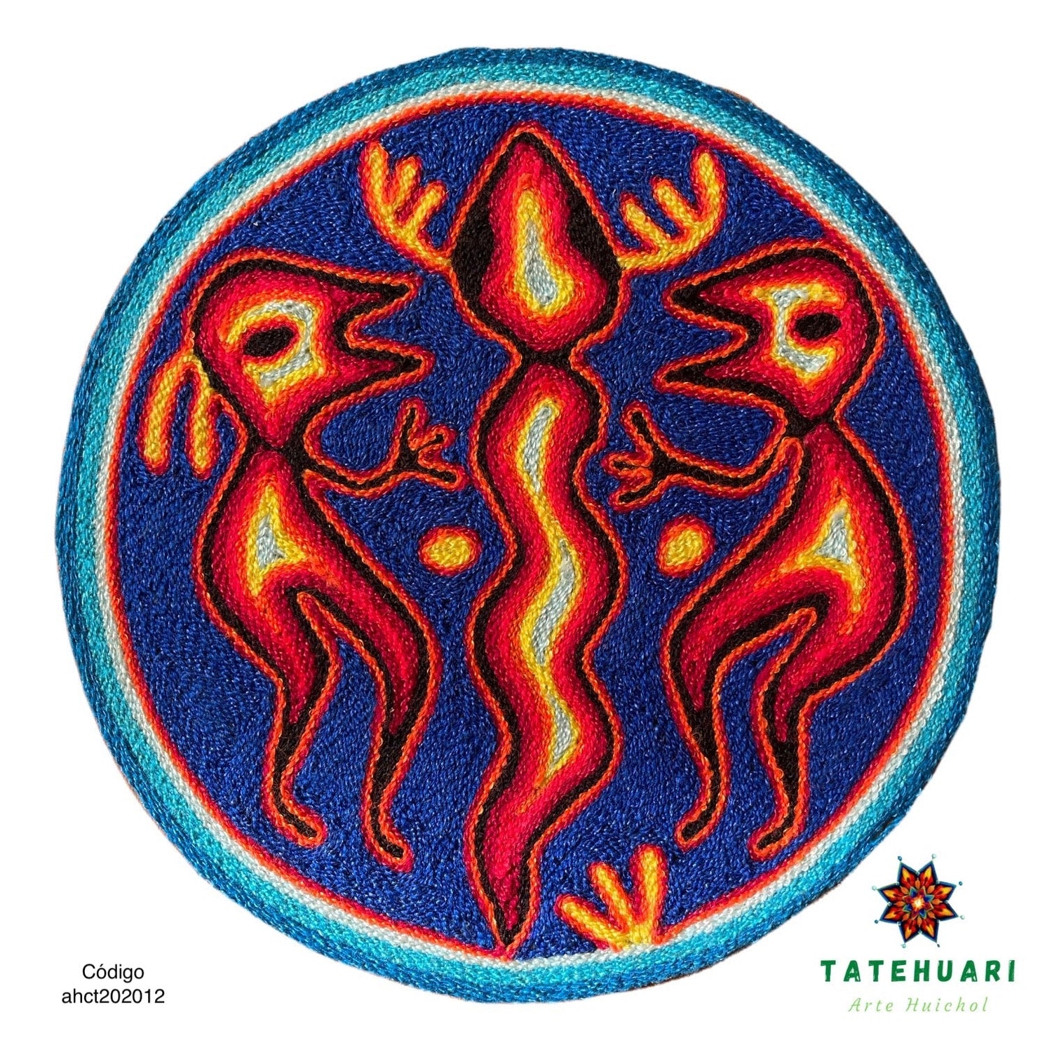 Cuadro o Tabla de Estambre 20 X 20 cms - TATEHUARI, arte huichol