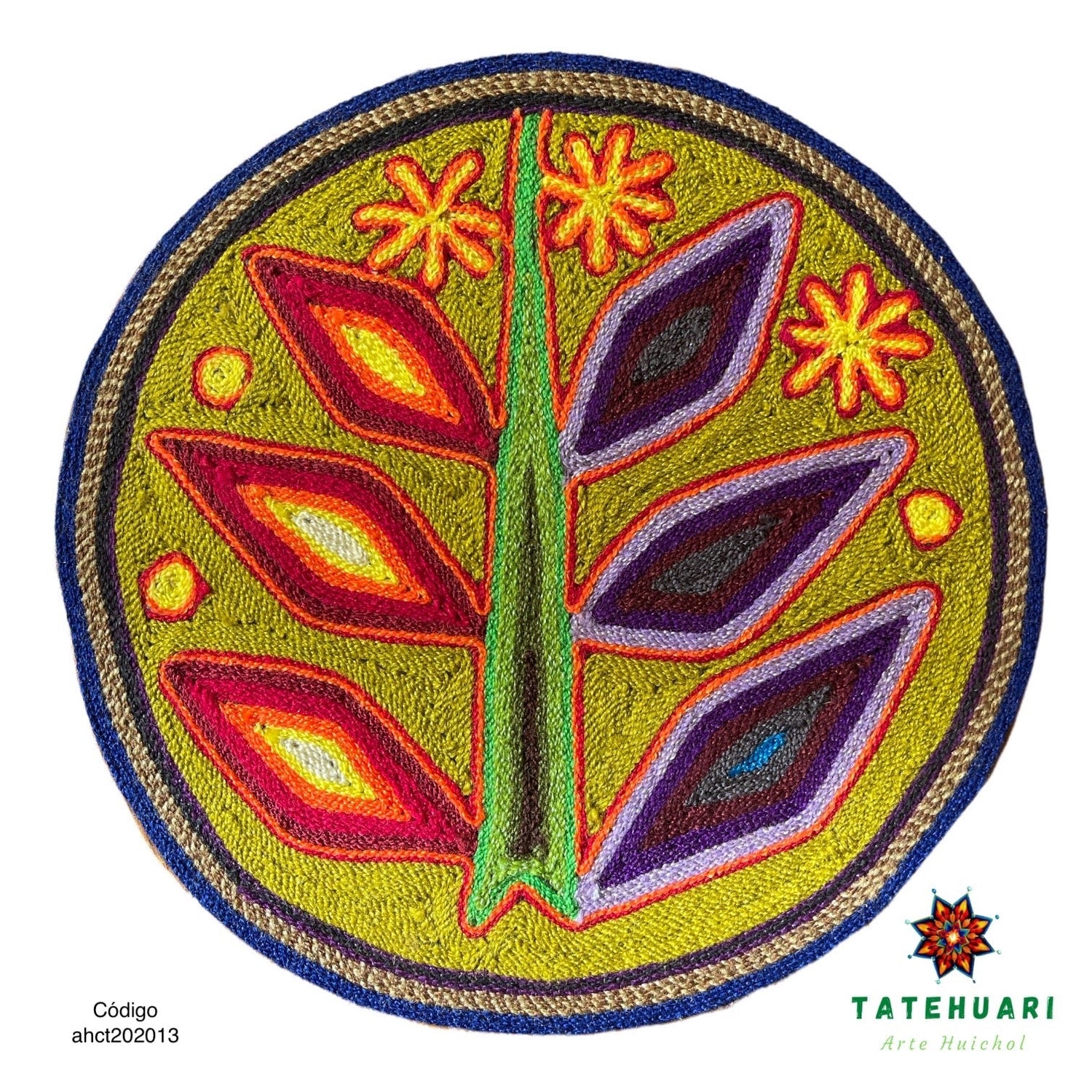 Cuadro o Tabla de Estambre 20 X 20 cms - TATEHUARI, arte huichol