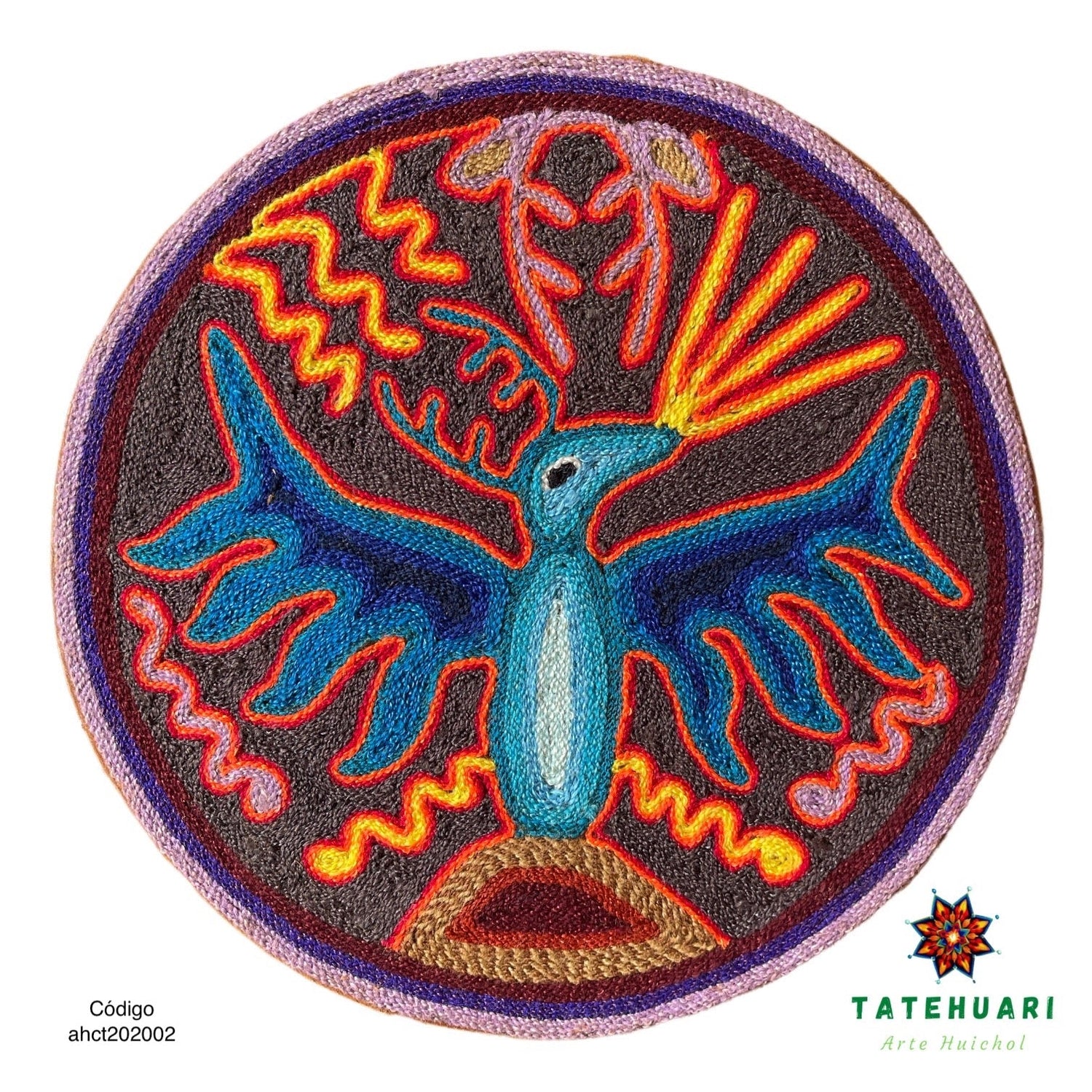 Cuadro o Tabla de Estambre 20 X 20 cms - TATEHUARI, arte huichol