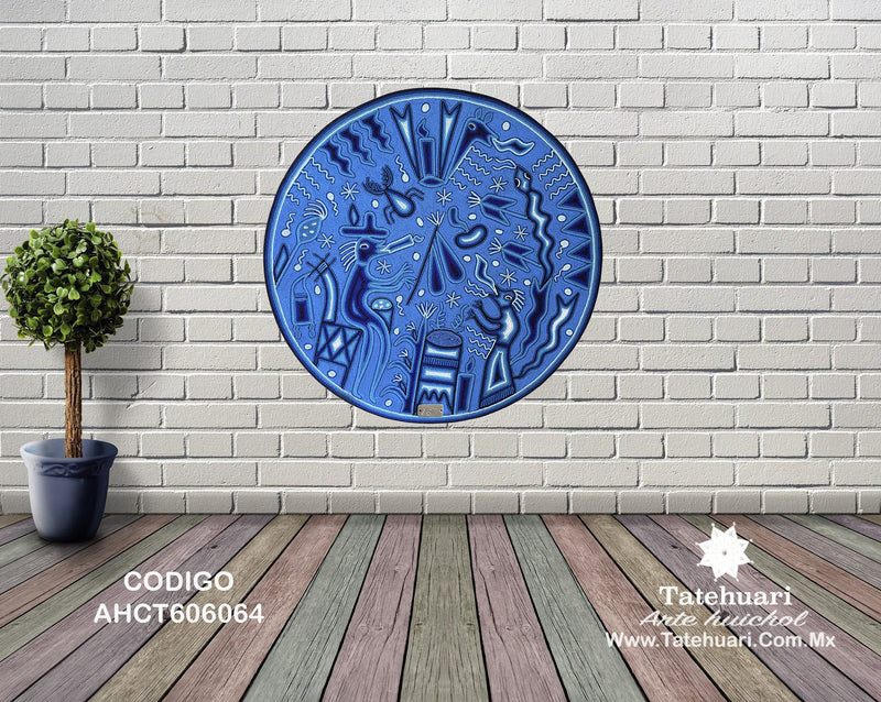 Cuadro o Tabla de Estambre AHCT606064 - TATEHUARI, arte huichol