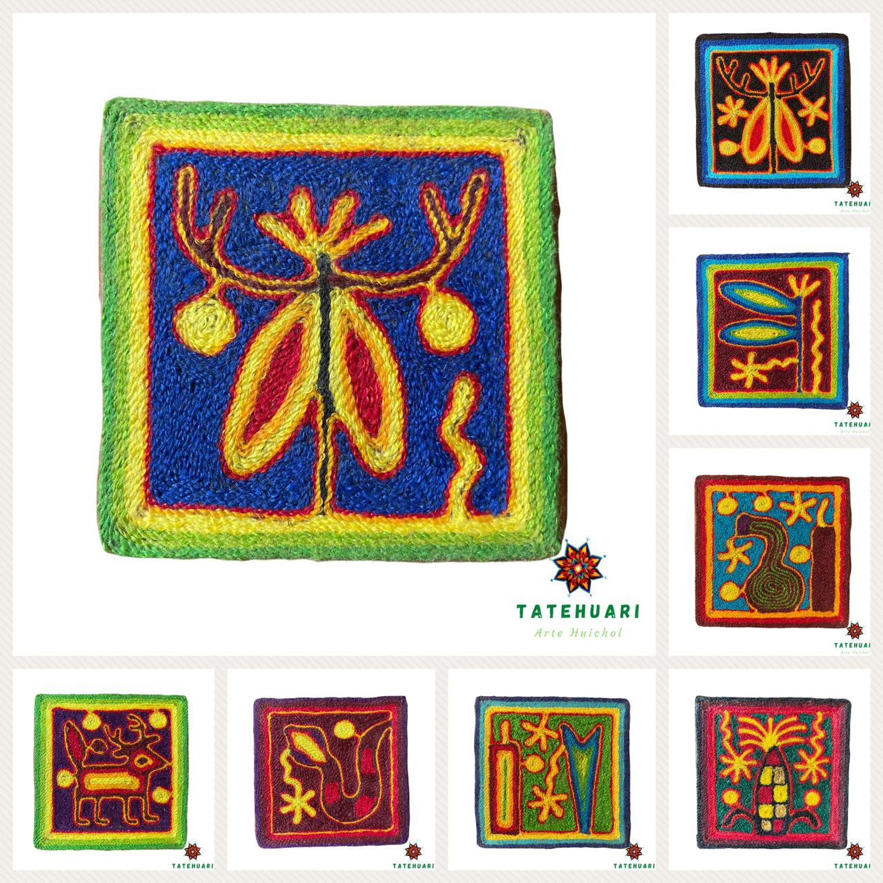 Tableaux 15 x 15 cm - Artisanat Huichol