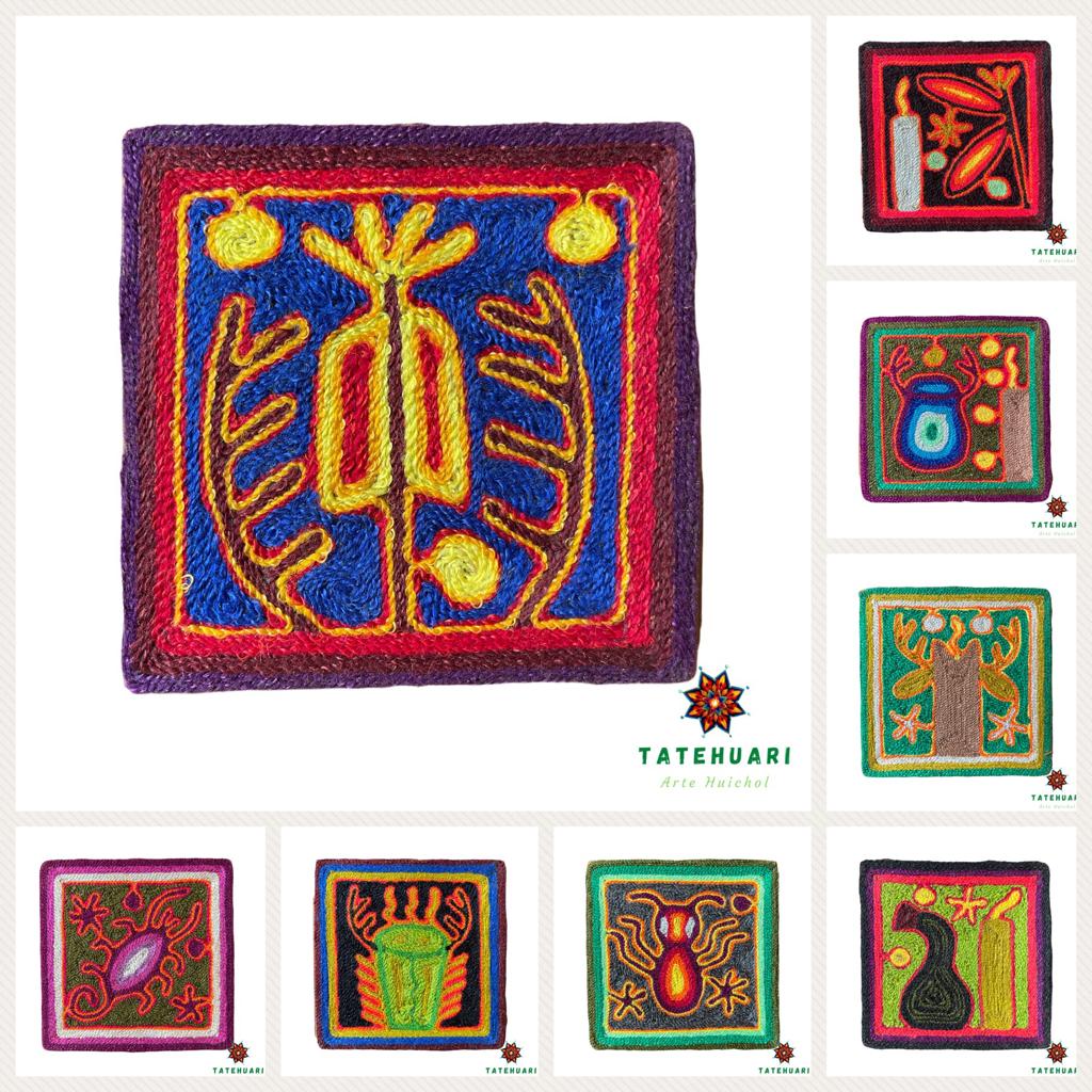Tableaux 10 x 10 cm - Artisanat Huichol