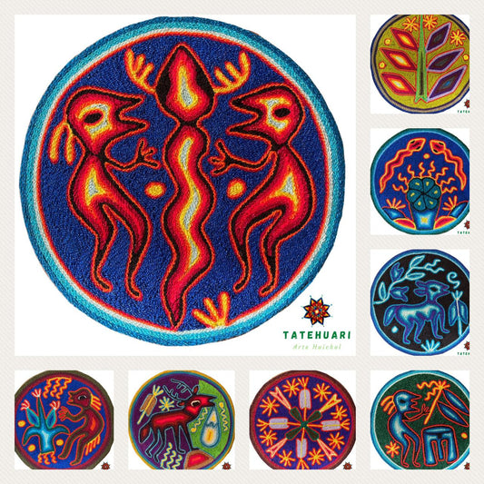 Tableaux 15 x 15 cm - Artisanat Huichol