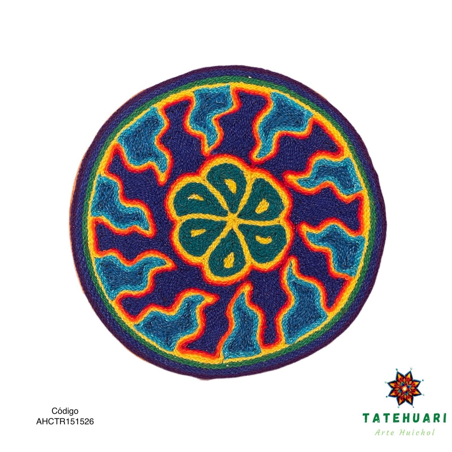 Cuadro o Tabla de Estambre 15 X 15 cms - TATEHUARI, arte huichol