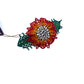 Broche en perles Girsolrojo04