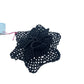 Black flower bead brooch12