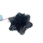 Black flower bead brooch12