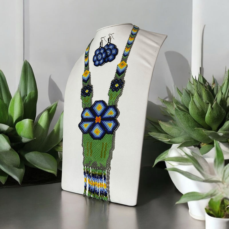 Collar Peyote Azul