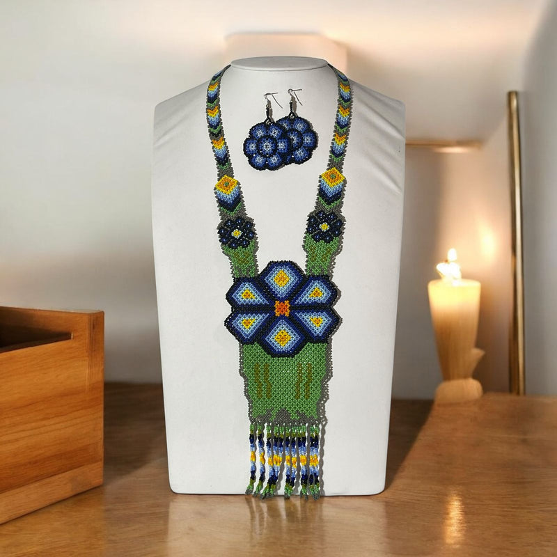 Collar Peyote Azul