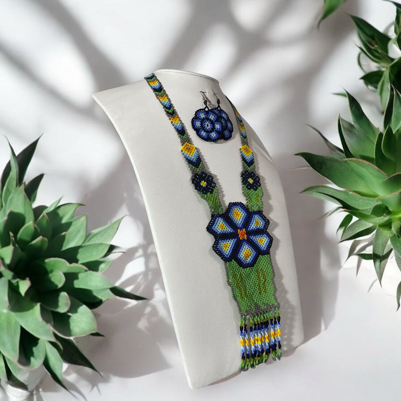 Collar Peyote Azul
