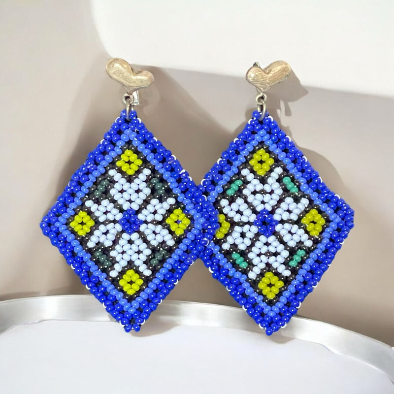 Collar Rombos Azul