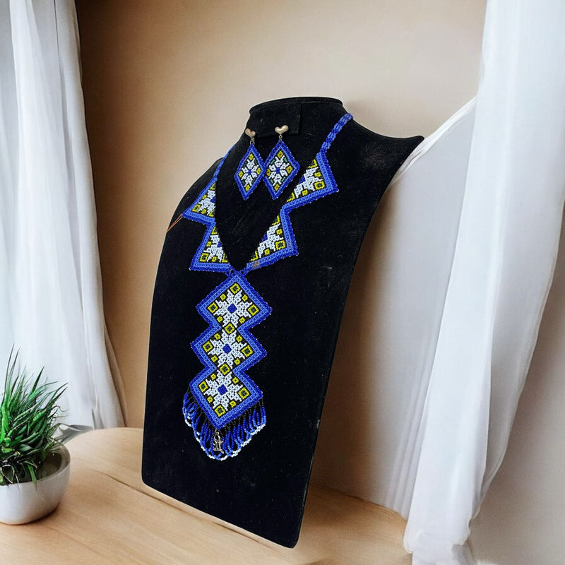 Collar Rombos Azul