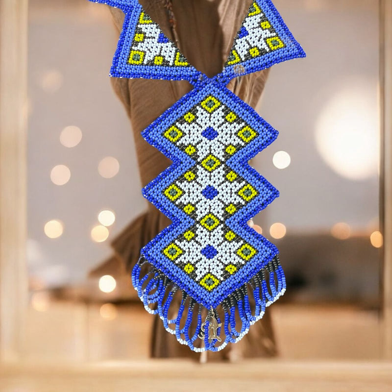 Collar Rombos Azul