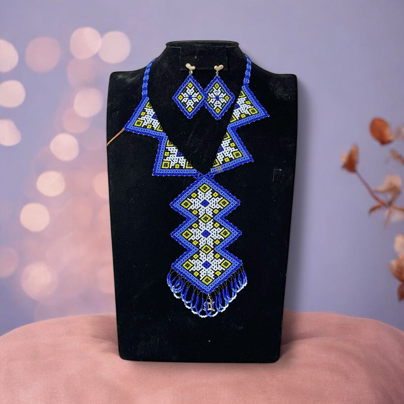 Collar Rombos Azul