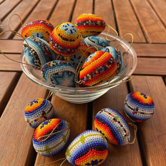 Mini Oeufs Chaquira - Art Huichol