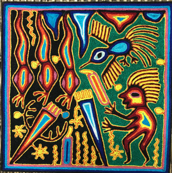Cuadro de Estambre 303089 - TATEHUARI, arte huichol