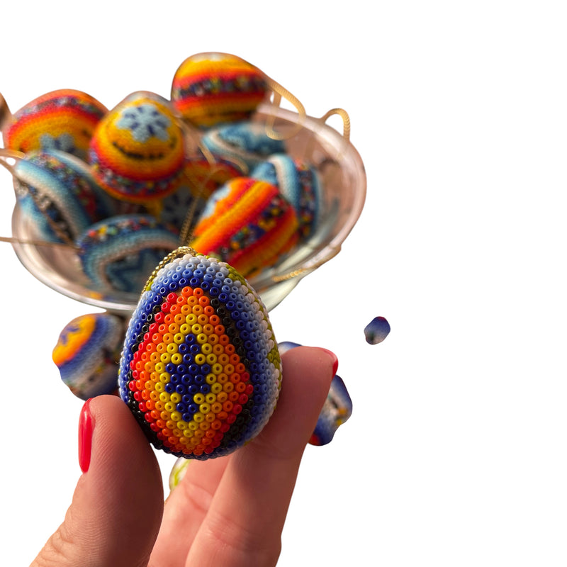 Mini Oeufs Chaquira - Art Huichol