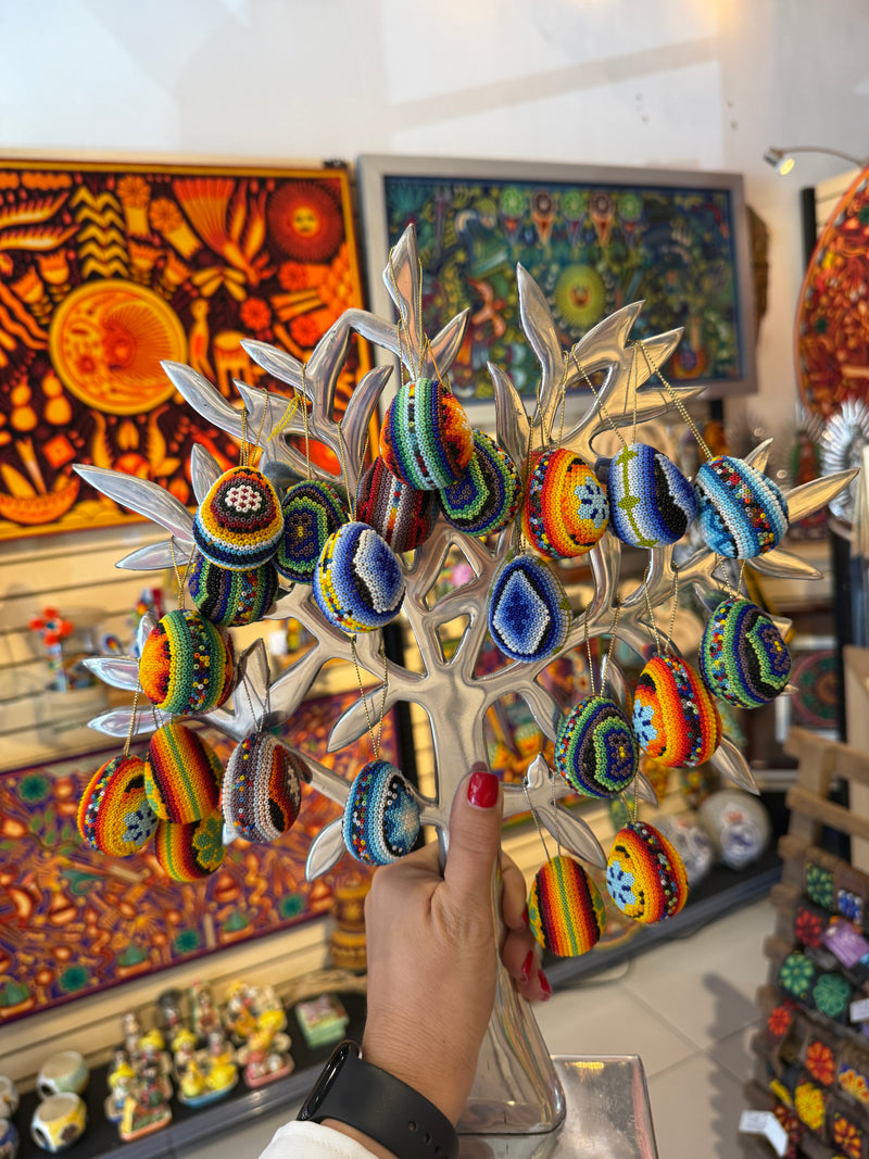 Mini Oeufs Chaquira - Art Huichol