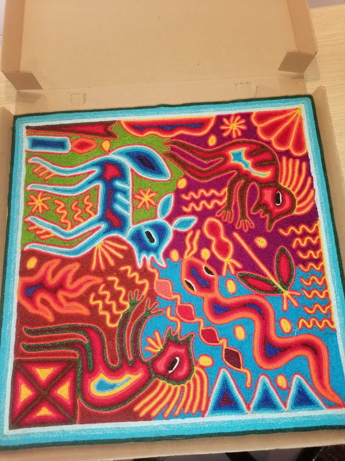 cuadro estambre 40 x 40