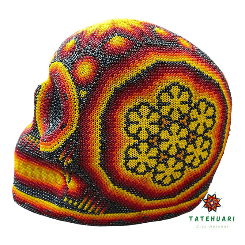 Crâne de Chaquira - Art Huichol