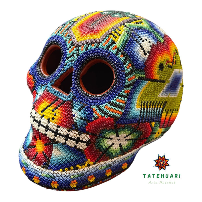 Chaquira Skull - Huichol Art