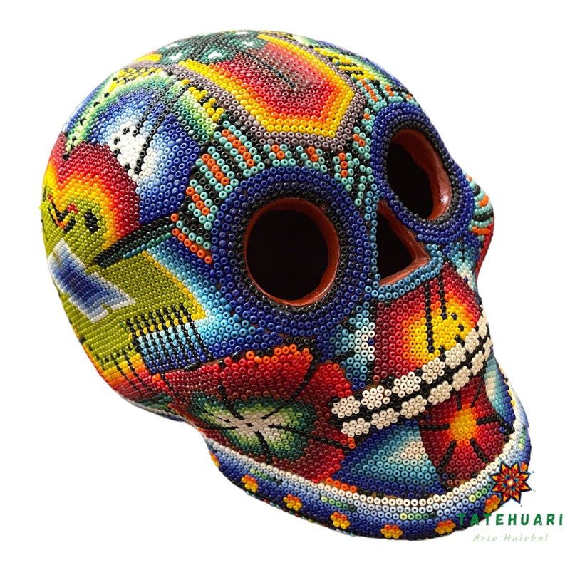 Chaquira Skull - Huichol Art