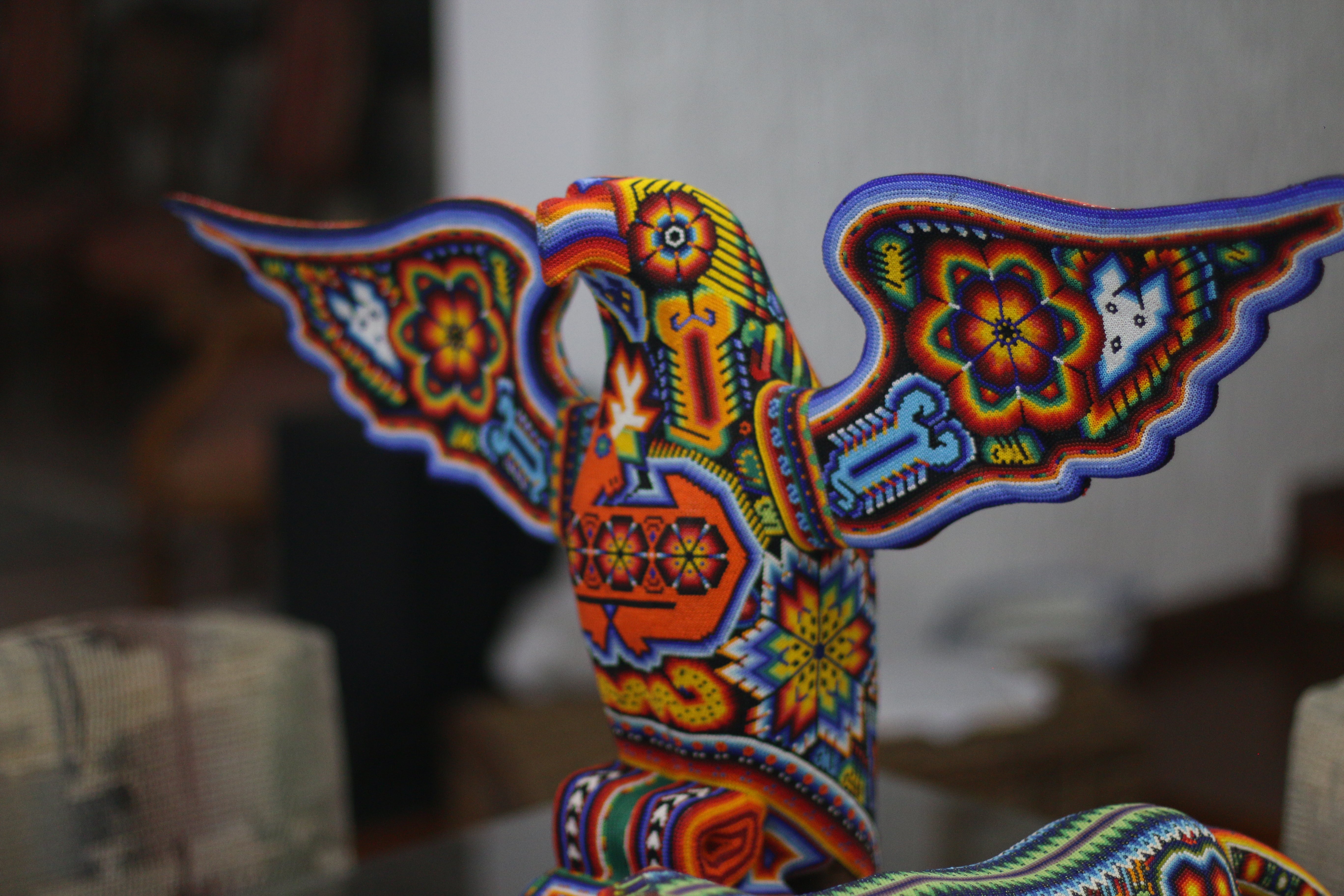 TATEHUARI HUICHOL ART. SALE OF HUICHOL CRAFTS IN MEXICO