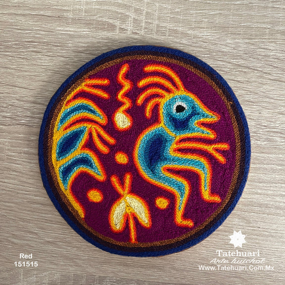 Cuadro o Tabla de Estambre 15 X 15 cms - TATEHUARI, arte huichol