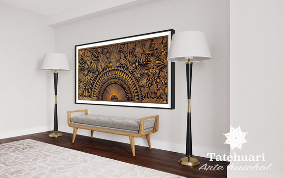 Cuadro o Tabla de Estambre 100 x 200 cms - TATEHUARI, arte huichol