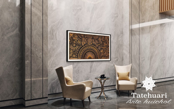 Cuadro o Tabla de Estambre 100 x 200 cms - TATEHUARI, arte huichol