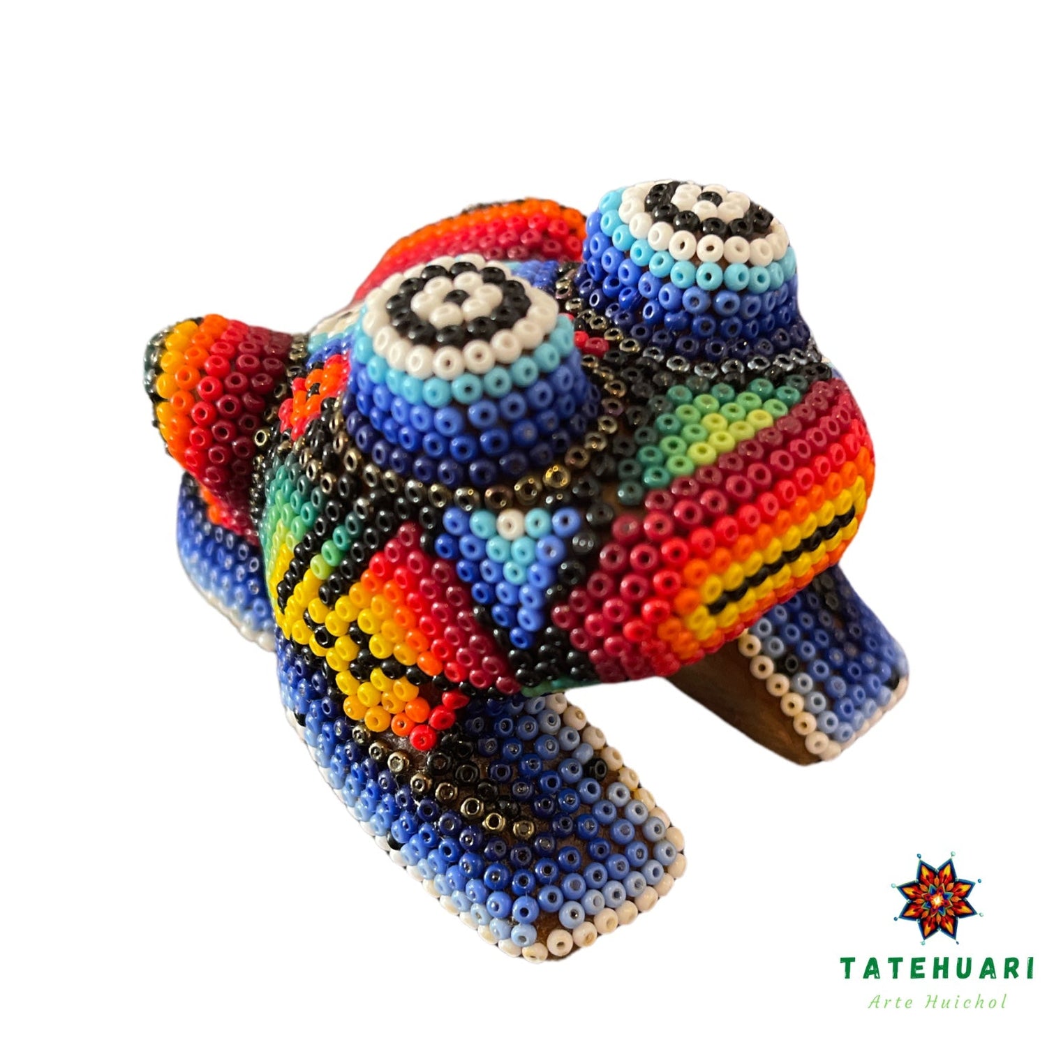 Rana de chaquira FCH04 - TATEHUARI, arte huichol